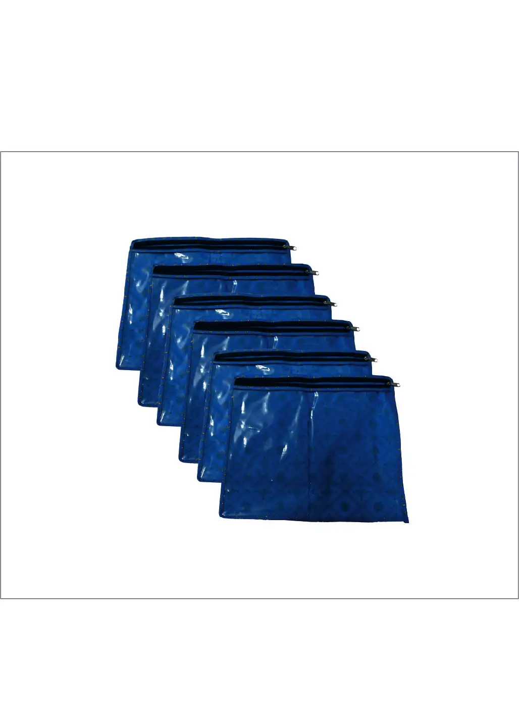 AASHI Saree Cover for Storage | Set of 6 Transparent Zipper Saree Bags | Reusable Clothes Organizer Covers for Sarees, Dresses & Garments
